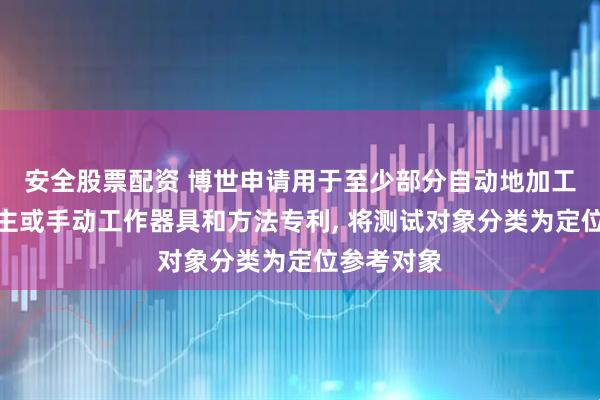 安全股票配资 博世申请用于至少部分自动地加工对象的自主或手动工作器具和方法专利, 将测试对象分类为定位参考对象
